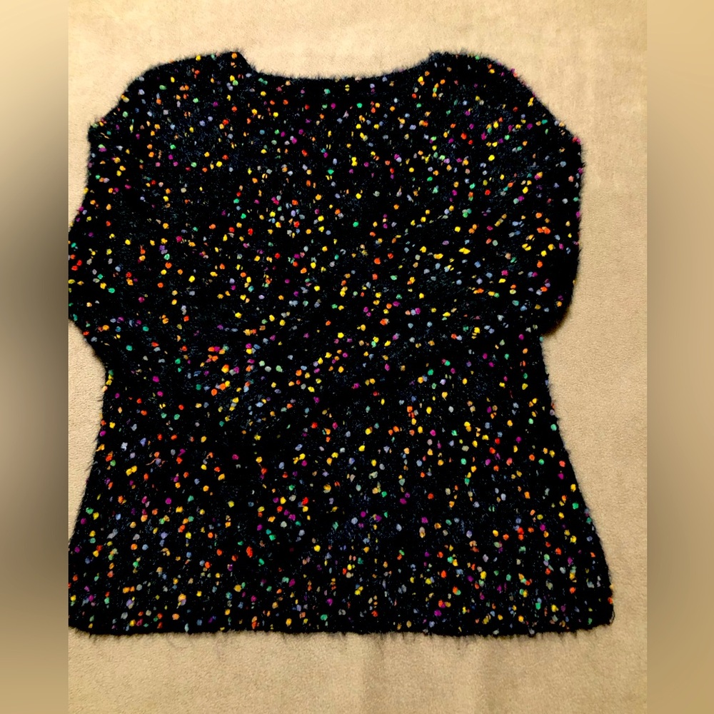 Ricki’s Chunky Knit sweater. Black / multicoloured detail